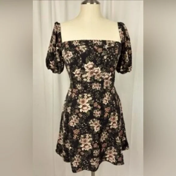 Abercrombie & Fitch Black Floral Mini Dress - Picture 5 of 7
